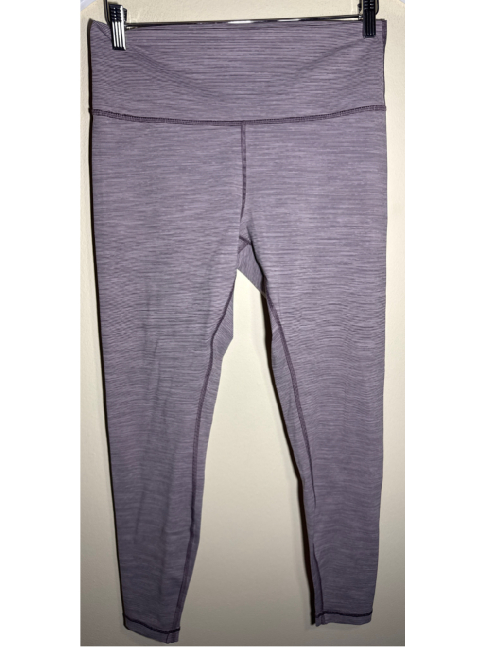 Lululemon Leggings Purple Grey Heathered Athletic Pants 26/27 “ inseam